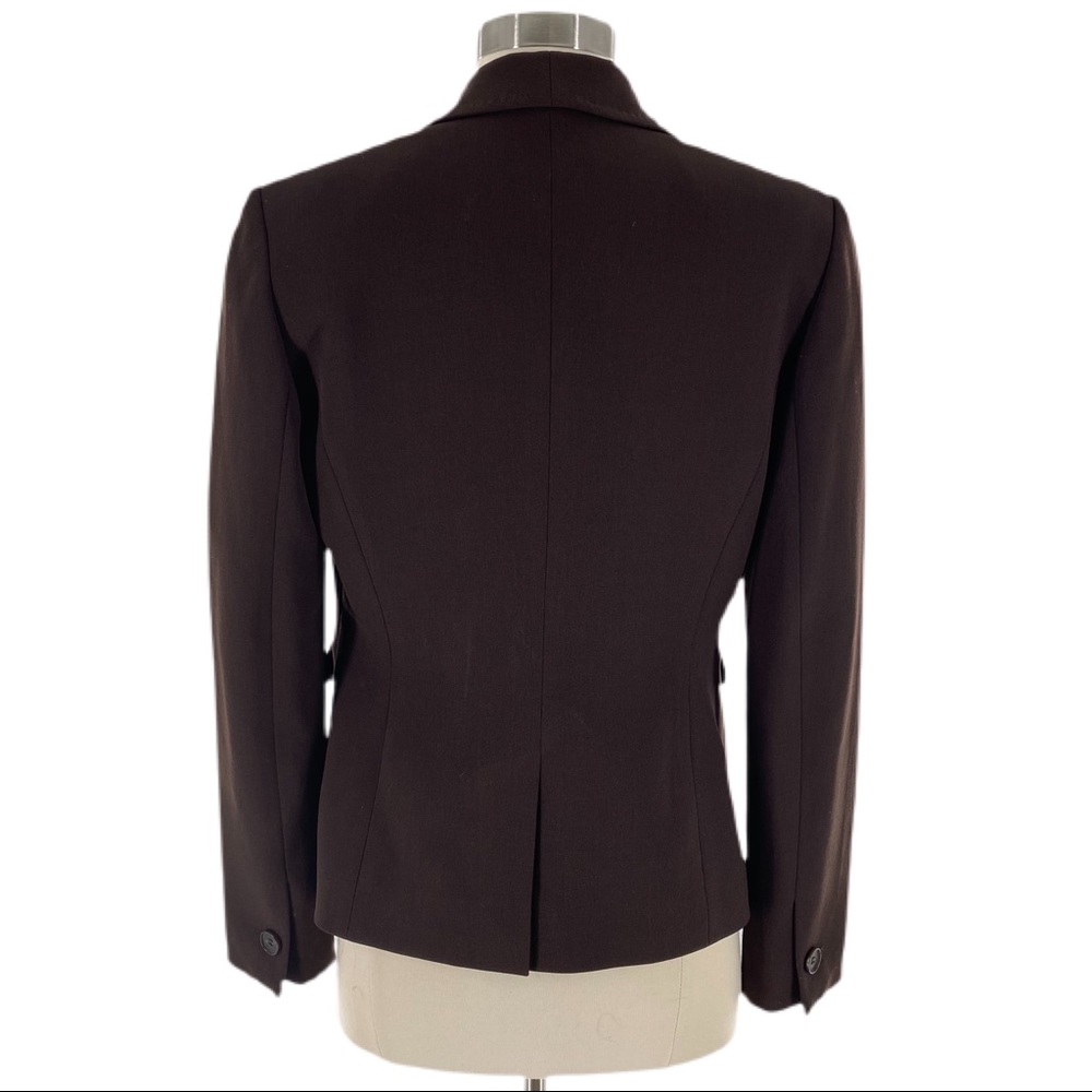 Nine West Sleek Solid Brown Single Button Blazer - image 2